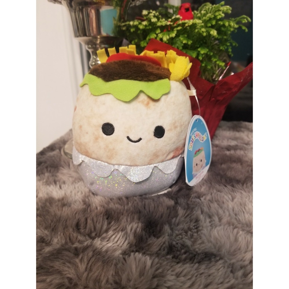 NWT Squishmallow 2021 5" Bernardo the Burrito Food Squad Kellytoy